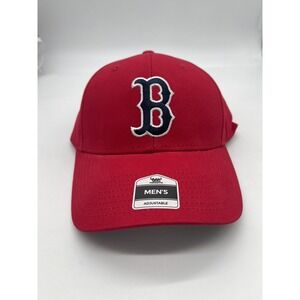 Boston Red Sox MLB Adult Men's Adjustable Strap Red Team Logo Hat Hats Caps